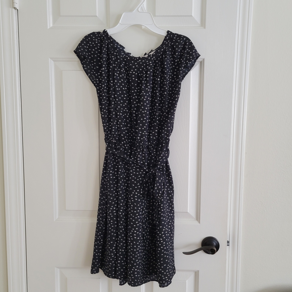 Lauren Conrad Black Patterned Dress